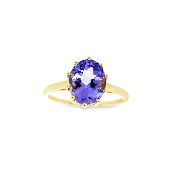 Pre Owned 9ct Purple Gem Stone Ring ZT871 