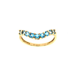 Pre Owned 9ct Topaz Wishbone Ring ZT879